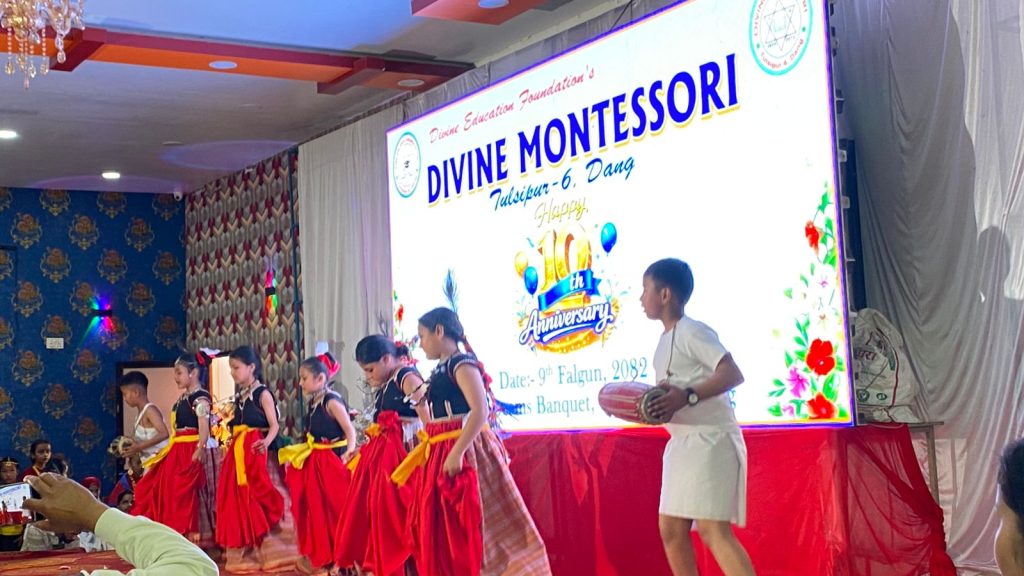 डिभाइन मन्टेश्वरीले मनायो १० वर्षे यात्रा, अभिभावकको उत्साहपूर्ण सहभागिता